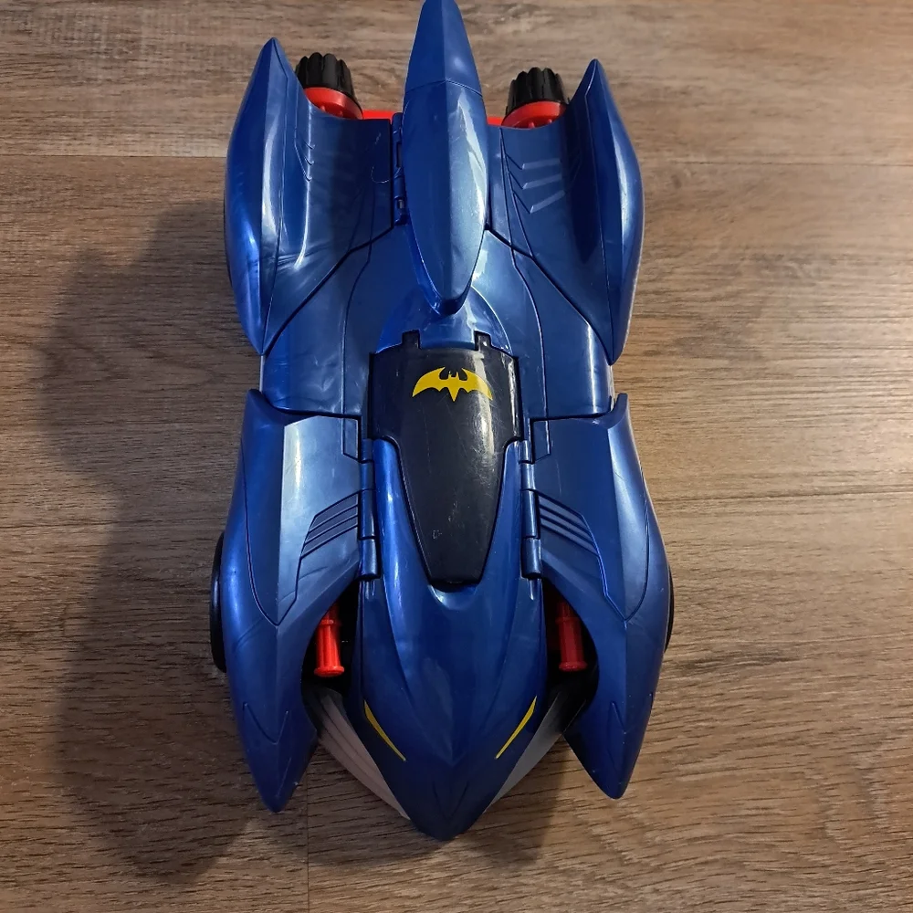 Mattel DC Comics Batman Transform & Attack Batmobile Blue Vehicle Kid's Toy